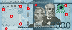 2000 Dominican peso banknote