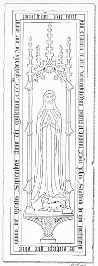 Effigy of Emma - North Bradley Church - Wiltshire