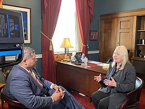 Erik Rosales interviewing Debbie Lesko