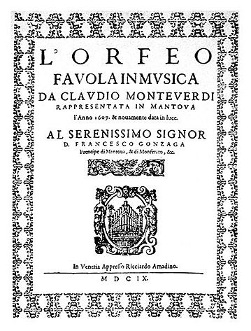 Frontispiece of L'Orfeo