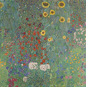 Gustav Klimt, 1907, Farm Garden with Sunflowers, Österreichische Galerie Belvedere