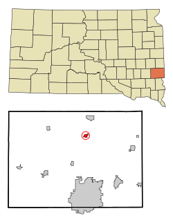 Location in Minnehaha County and the state of South Dakota