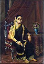 Raja Ravi Varma, Maharani Chimanbai (younger age)