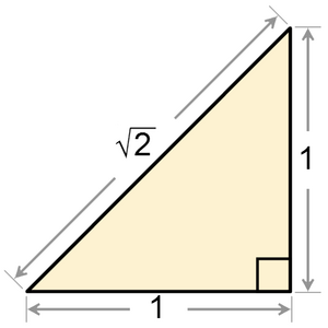 Square root of 2 triangle