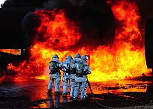 Airport-firefighters-drill