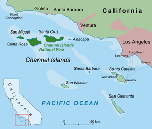 Californian Channel Islands map en