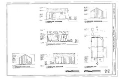 East, South, North and West Elevations, Section, and Plan - Cana island Light Station, Storage Shed, Cana Island Road, Baileys Harbor, Door County, WI HABS WI-376-D (sheet 1 of 1)