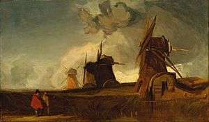 John Sell Cotman - Drainage Mills in the Fens, Croyland, Lincolnshire - Google Art Project