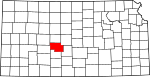 State map highlighting Pawnee County