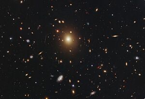 Monster galaxy lacks a bright core