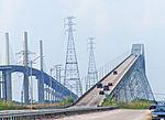 Rainbow and Veteran's Memorial bridges near Sabine Lake