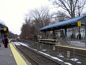 Southborough Commuter Rail Train Arriving