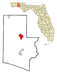 Location in Walton County and the state of Florida