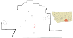 Location of Lodge Grass, Montana