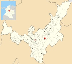 Location of the municipality and town of Iza in the Boyacá Department of Colombia