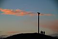 Combe Gibbet evening silhouette