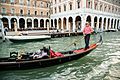 Gondolier on the Grand Canal, Venice, Italy