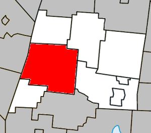 Location within La Haute-Yamaska RCM