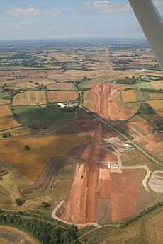 HS2 construction near Leamington Spa, aerial 2021 (3), geograph 6947416 by Chris