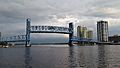 Jacksonville Main Street Bridge with lift span raised (2015)