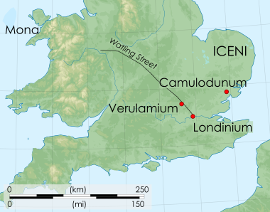 Map of the Boudican Revolt