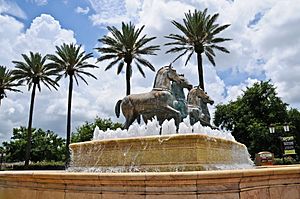 MetroWest Village fountain