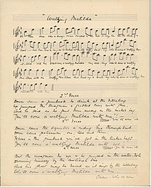 Original Waltzing Matilda manuscript