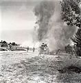 Pakistani Infantry and M4A1E6 tanks advance during the 1965 war