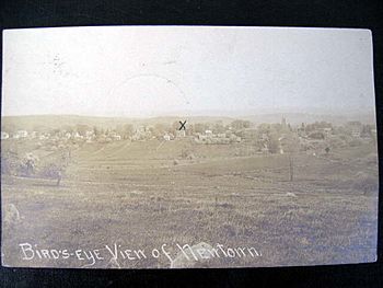 PostcardBirdsEyeViewOfNewtownCT1900