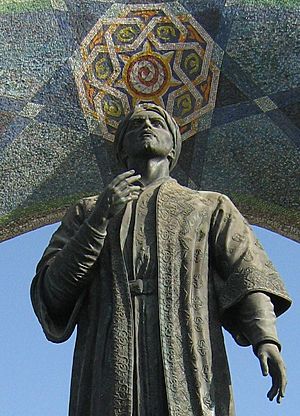 Statue of Rudaki in Dushanbe, Tajikistan