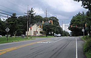 Approaching the center of Bear Tavern from the west