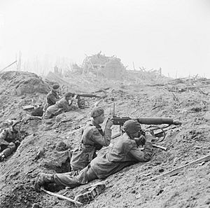 British commandos in the shattered outskirts of Wesel