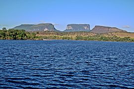 Carrao river and tepuys