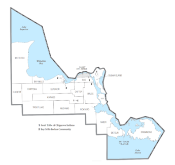 Chippewa County, MI census map