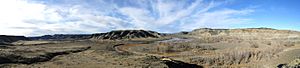 Cow Creek flows into Missouri, near Cow Island in Missouri Breaks, Blaine County, Montana