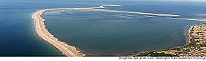 Aerial view of Dungeness National Wildlife Refuge