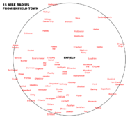 Enfield 15 mile radius