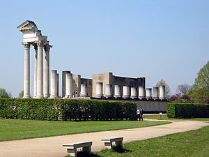 Harbor temple (1) (archaeological park Xanten, Germany, 2005-04-23)