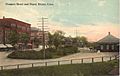 PostcardBristolCTProspectStreetAndRailroadStation1913