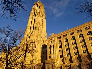 Riverside Church at dusk