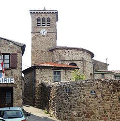 Saint-Jeure d'Ay église clocher.jpg