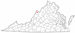 Location of Monterey, Virginia