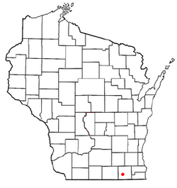 Location of the Town of Delavan, Wisconsin