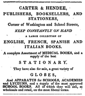 1832 Carter Hendee BostonDirectory