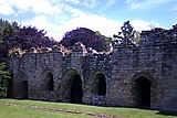 Buildwas Abbey-cloister south-sacristy-chapter house