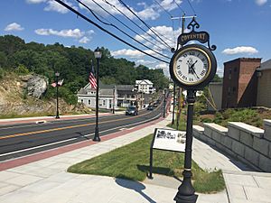 The center of South Coventry, nearby Coventry Lake