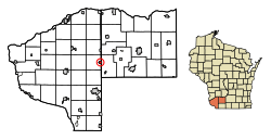 Location of Livingston in Grant County, Wisconsin.