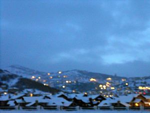 Jeremy Ranch on a winter evening in December 2006