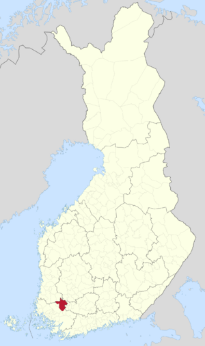 Location of Loimaa in Finland