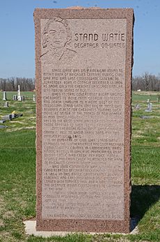 Polson Cemetery, Historical Marker for Stand Watie (Degataga Oo-Watee)